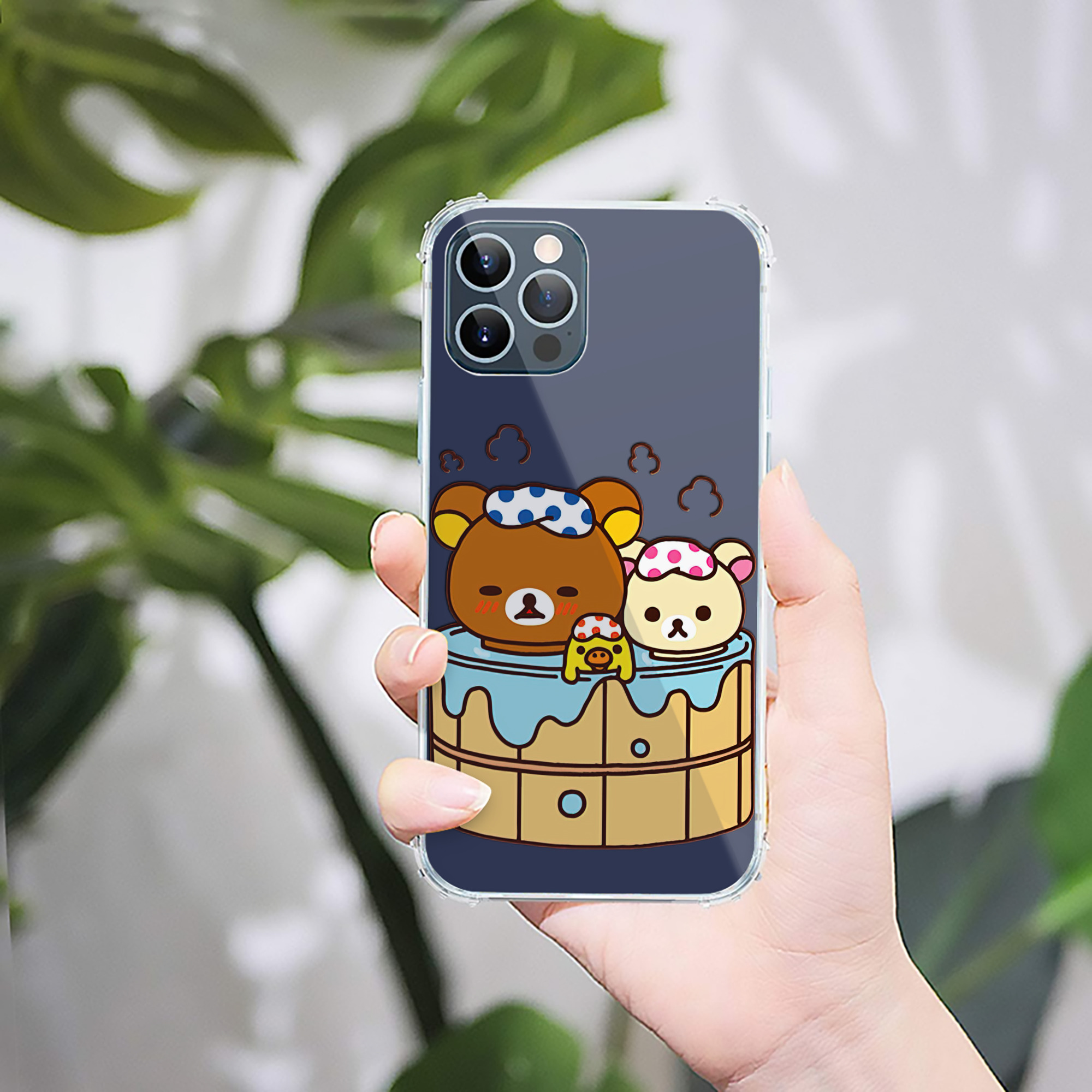 （画像用） リラックマ リラックマ キイロイトリ Rilakkuma Korilakkuma Kiiroitori 【iPhone 12シリーズ対応】透明スマホケース（クリアソフトケース）